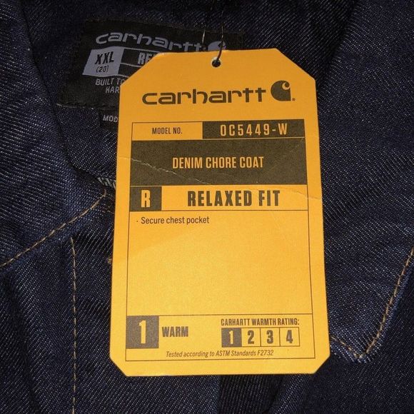 Carhartt Women's Chore Coat Rugged Flex Relaxed Fit Denim Jacket 2XL 105449 NWT - Picture 4 of 9